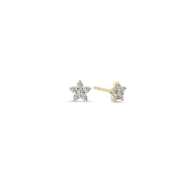 Nuran Stella 14kt Guld Stjerne Ørestikker 0.42ct W.Si - Øreringe - Ø2441-042RG