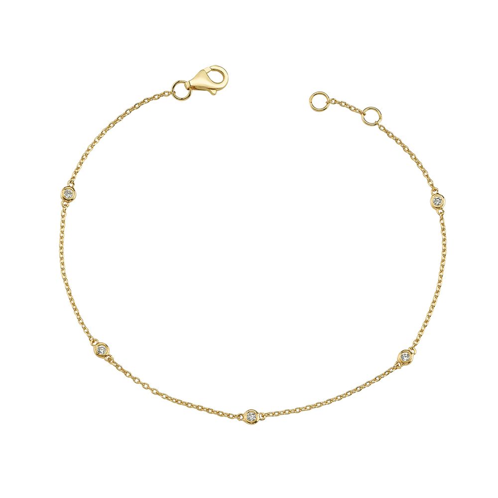 nuran-zoe-14kt-armband-med-diamanter, elegant armband i guld med diskreta diamanter, modell b1002-0125-1