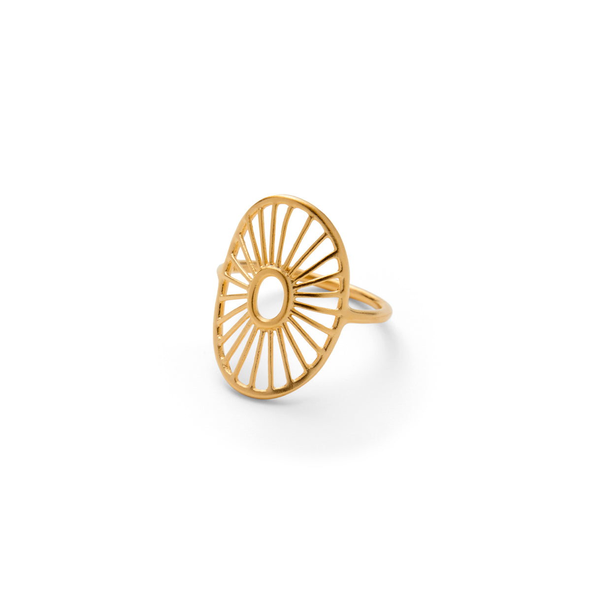 Pernille Corydon Daylight Signature Open Sunburst Design Guldpläterad ring, modell R-572-GP-001