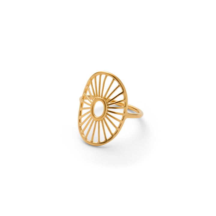 Pernille Corydon Daylight Signature Open Sunburst Design Guldpläterad ring, modell R-572-GP-001