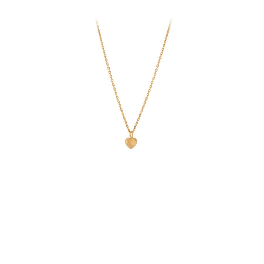 Pernille Corydon Love halsband i guldpläterat silver med litet hjärthänge, modell N-385-GP
