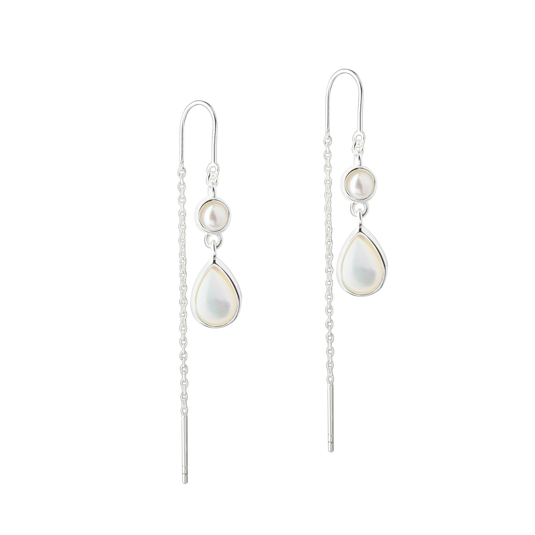 Aqua Dulce Celestia Pearl Drop örhängen i silver