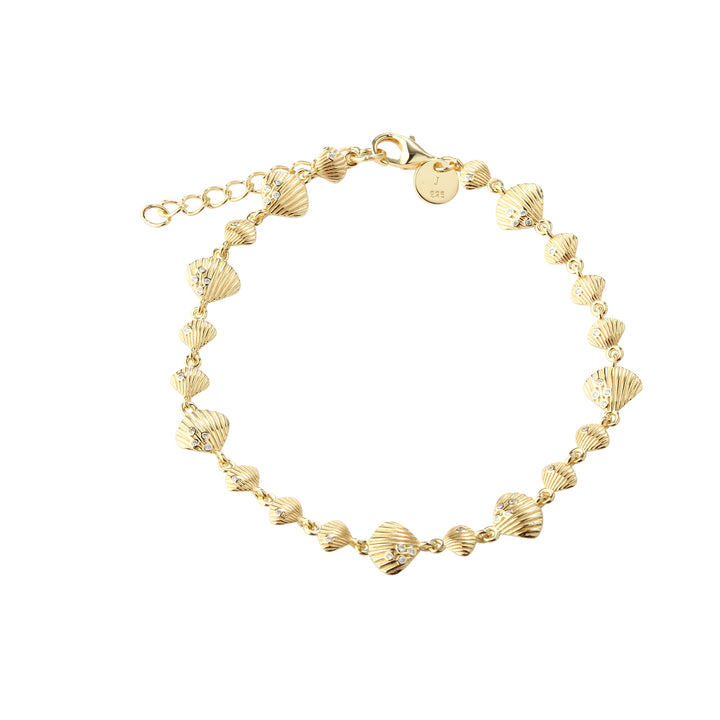 Aqua Dulce Shelly armband i förgyllt silver