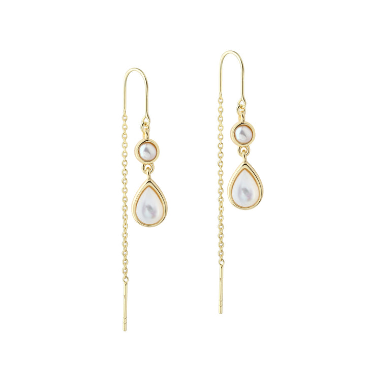 Aqua Dulce Celestia Pearl Drop örhängen i guldpläterad silver