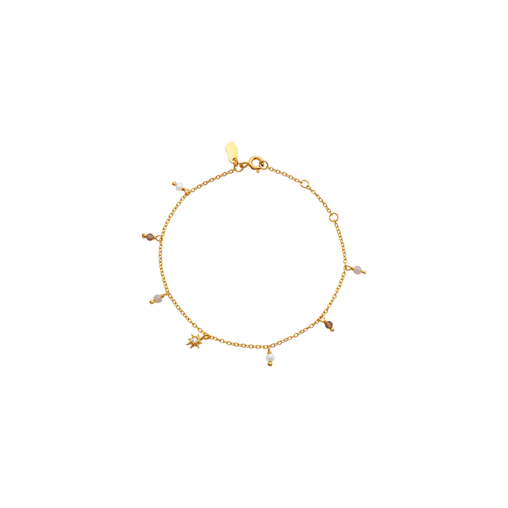 Maanesten Ravi Guldpläterat Armband m. Färskvattenspärlor – 8708A