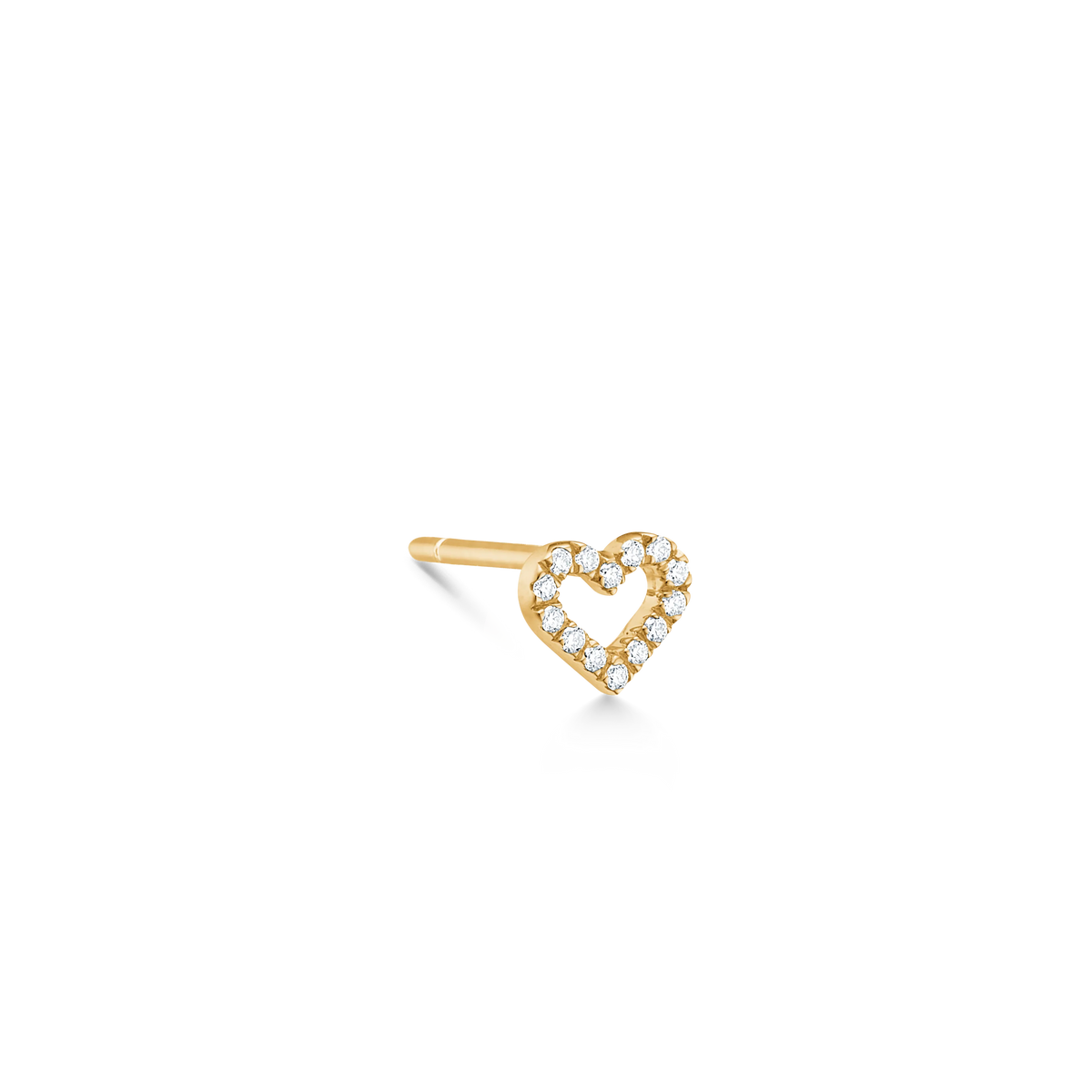 RO Copenhagen Symboler Open Heart Diamantörhängen i 18 kt guld med små hjärtformade diamanter. Modell E111Y106-1