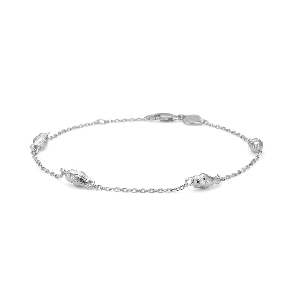 Studio Z Acorn Silverarmband med små ekollondetaljer i blank silverkedja, modell 7150873-1