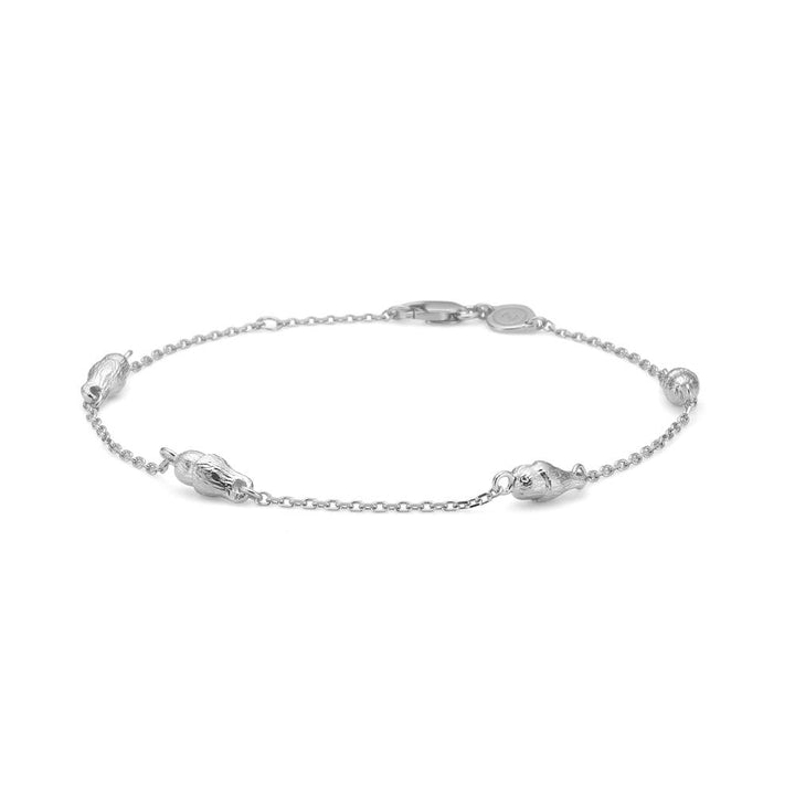 Studio Z Acorn Silverarmband med små ekollondetaljer i blank silverkedja, modell 7150873-1