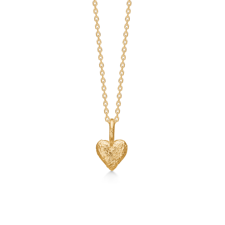 Studio Z Amour Heart halsband i guldpläterat med rustikt hjärthänge på kedja. Modell 7220357.