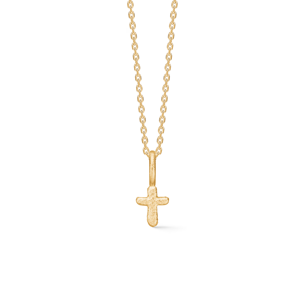 Studio Z Faithful Cross halsband i guldpläterat med korshänge, enkelt på svart bakgrund. Modell 7220358-1