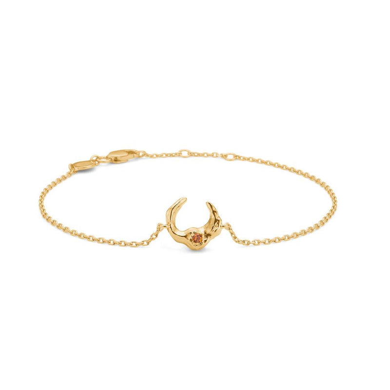 Studio Z Lunar Forgyldt Armbånd m. Orange Zirkonia - Armbånd - 7257882
