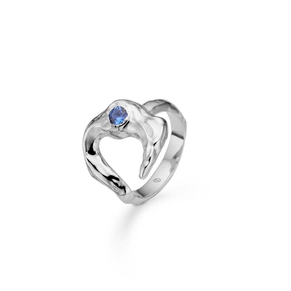 Studio Z Lunar Sølv Ring m. Blå Zirkonia - Ringe - 7147881-001