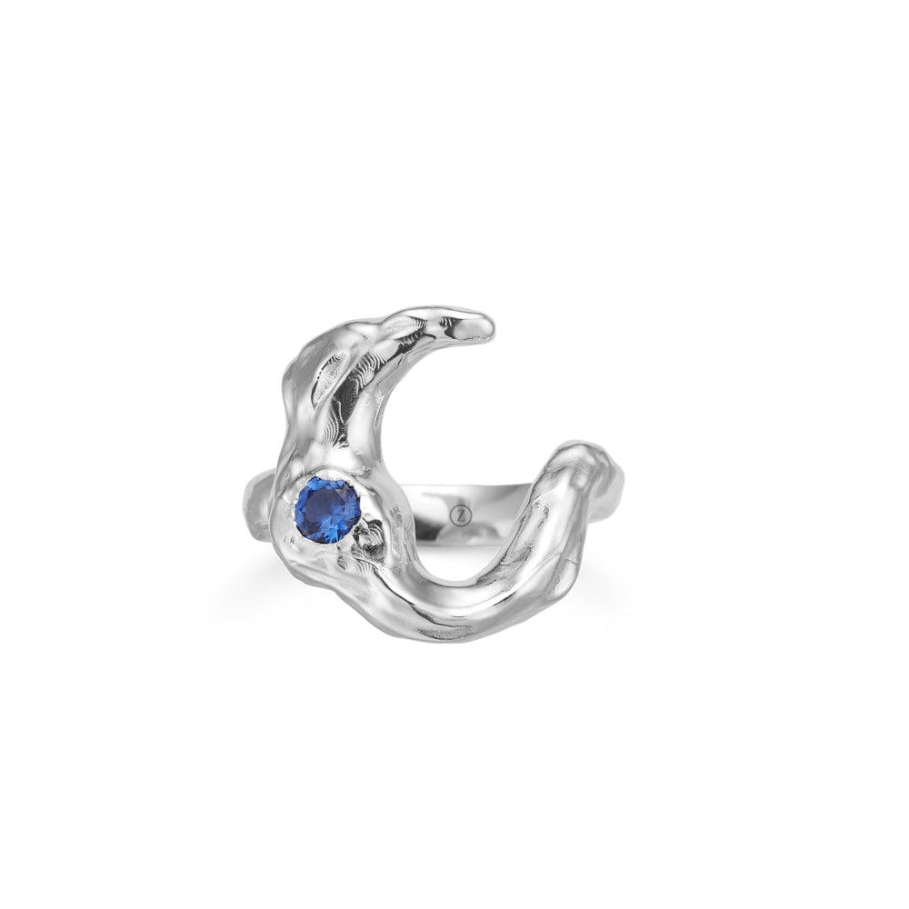 Studio Z Lunar Sølv Ring m. Blå Zirkonia - Ringe - 7147881-001