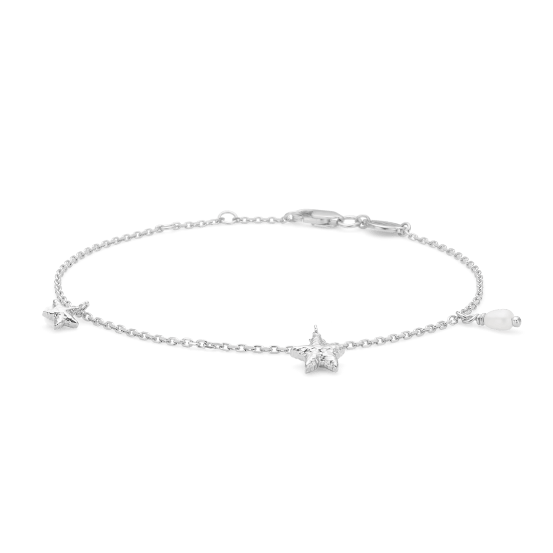 Studio Z Starfish Luster silverarmband med liten sjöstjärna, enkel och elegant, modell 7153903-1
