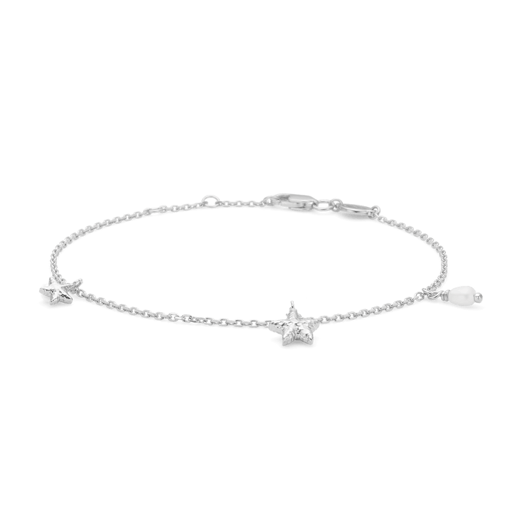 Studio Z Starfish Luster silverarmband med liten sjöstjärna, enkel och elegant, modell 7153903-1