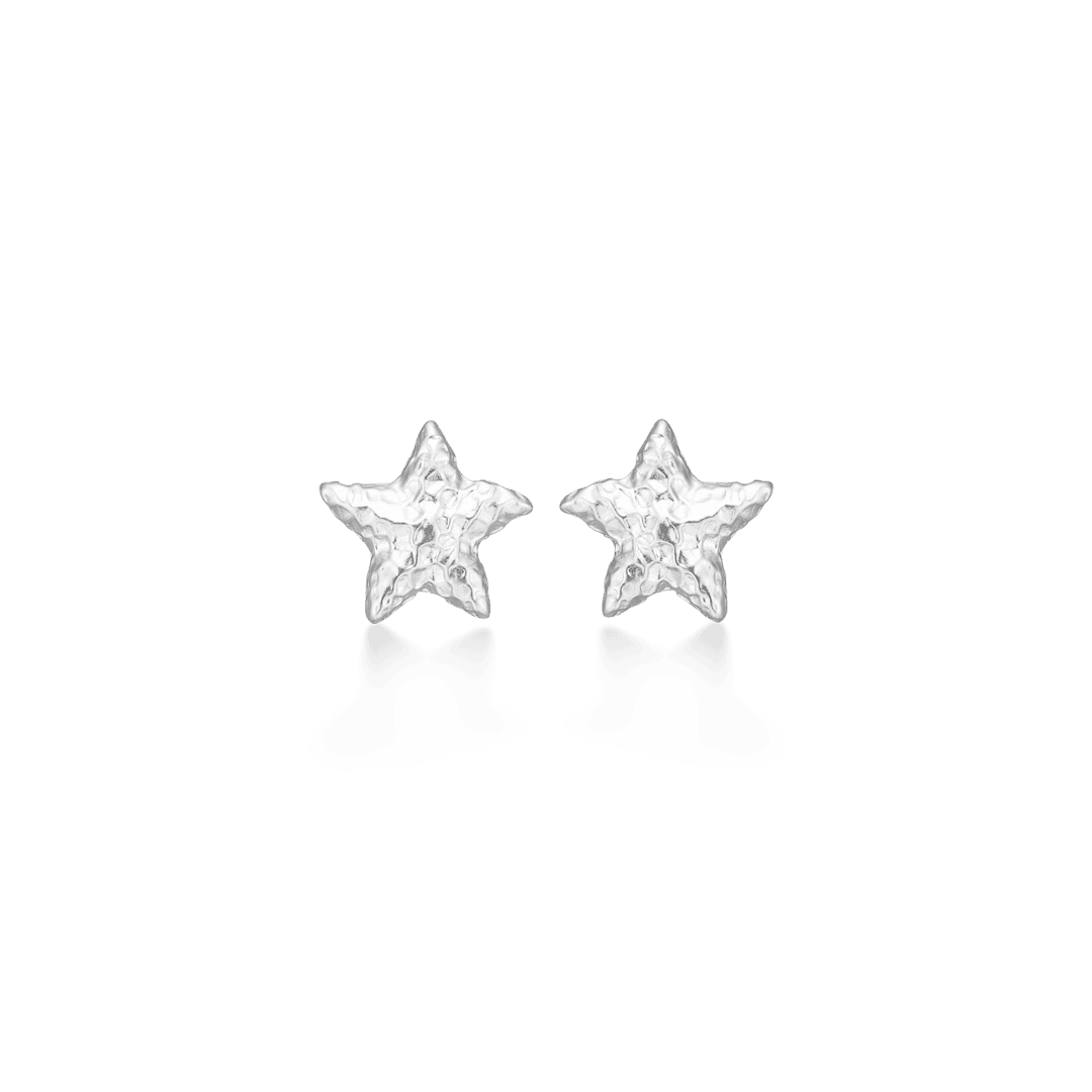 Studio Z Starfish Luster Silver Starfish Studs, glänsande stjärnformade örhängen i silver. Modell 7110902-1