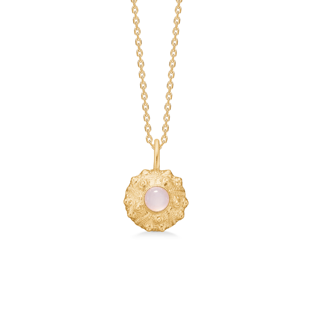 Studio Z Urchin Elegance Forgyldt Halskæde med Rosa Zirkonia - Halskæde - 7227919