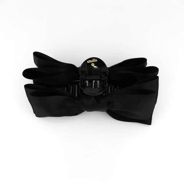 Studio Z XL Hårklemme Satin Sløjfe Black - Accessories - 7980021