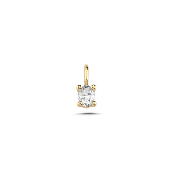 Nuran The One Oval Diamond Pendant – 14 karat guld med 0,23 ct W.si