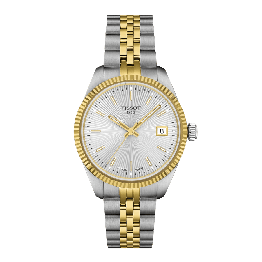 Tissot Ballade 34mm PVD MED GUILLOCHÉ SØLV URSKIVE - Dameure - T1562102203100