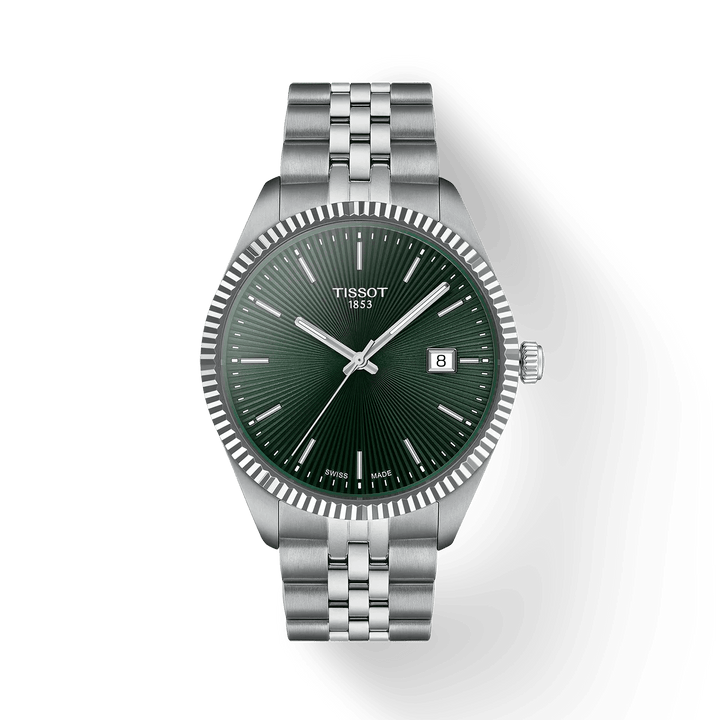 TISSOT BALLADE 40MM MED GRØN GUILLOCHÉ SKIVE - Herreur - T1564101109100