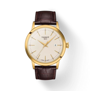 TISSOT CLASSIC DREAM 42MM – GULD PVD / BRUNT LÄDERREM