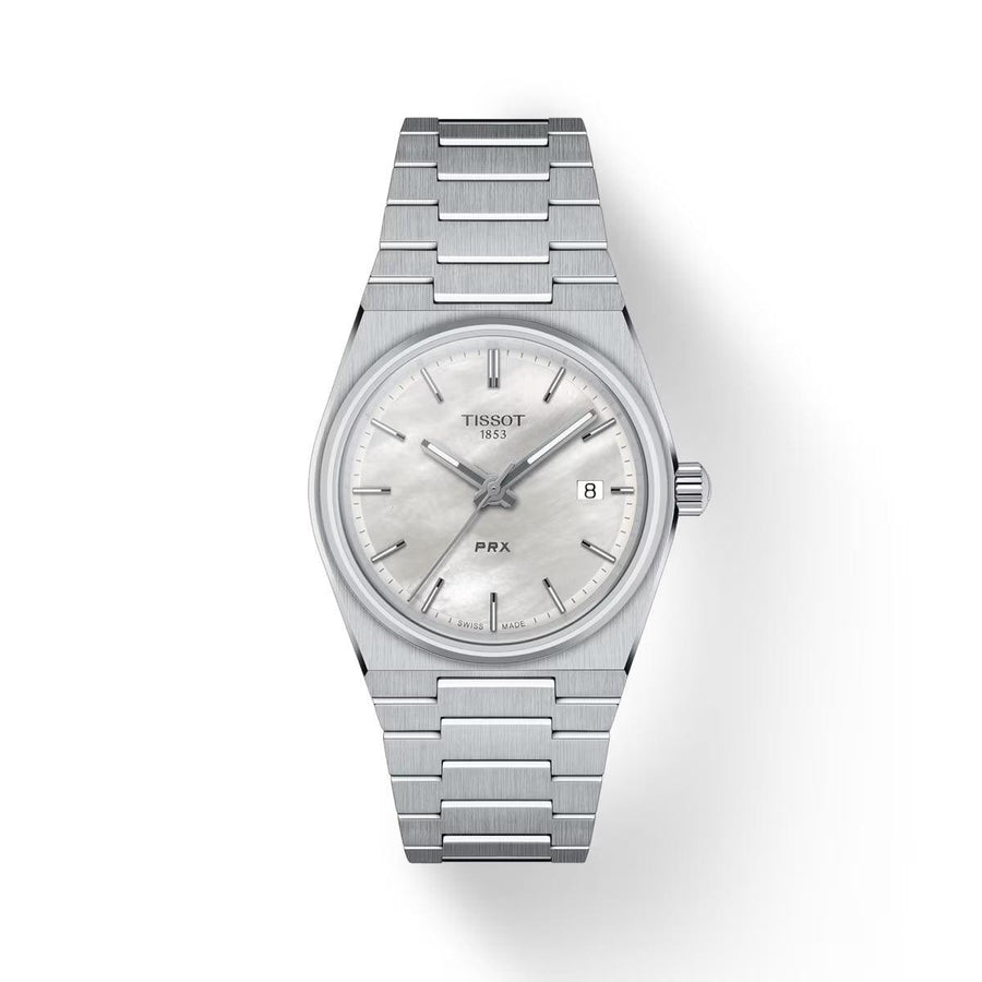 TISSOT PRX 35MM URSKIVE MED HVID PERLEMOR - Dameure - T1372101111100