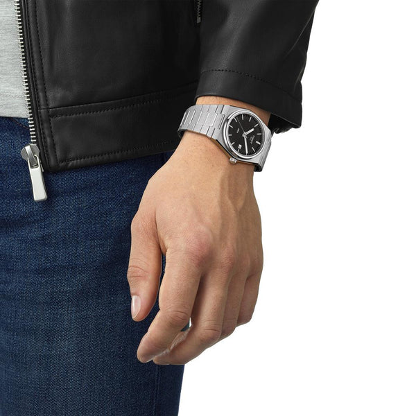 TISSOT PRX 40MM SORT URSKIVE - Herreur - T1374101105100