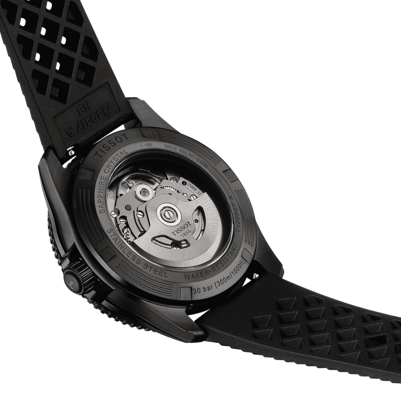 TISSOT SEASTAR 1000 POWERMATIC 80 40MM MED GUMMIREM - Herreur - T1208073704100