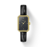 TISSOT SRV 30MM – GULD PVD / SVART LÄDERREM