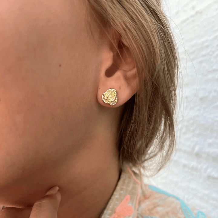 Wioga Diana Forgyldte Rose Ørestikker - Øreringe - E-8811-GP