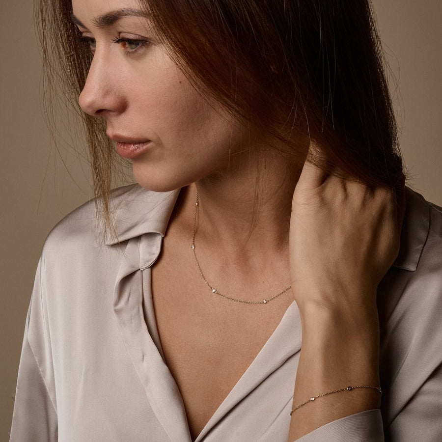 Nuran Zoe 14kt Armbånd Med Brillanter - Armbånd - B1002 -0125