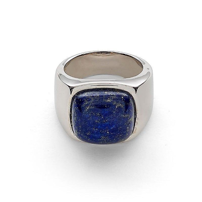 Alexander Lynggaard Ring Hope Signet Lapis i silver med fyrkantig blå sten, polerad finish. Modell H10020-002-1