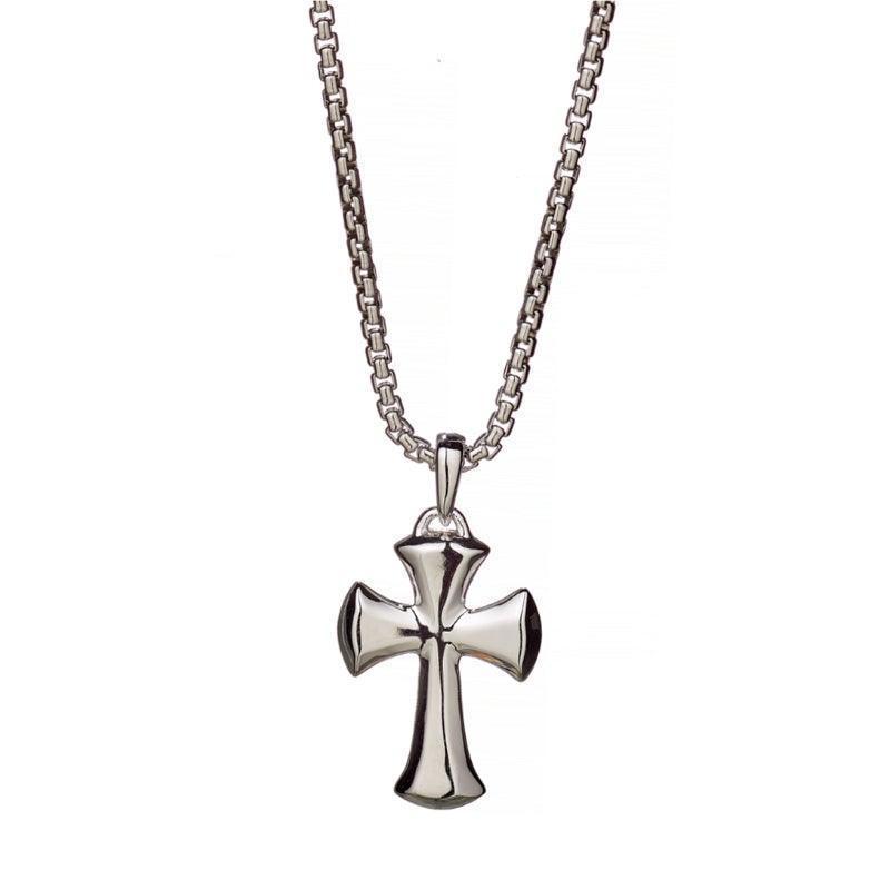 Alexander Lynggaard Silverhalsband Hope Cross med glänsande korshäng i massivt silver, Modell D24001-1.