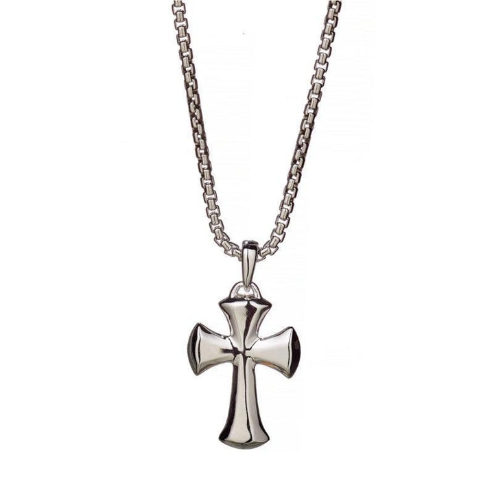 Alexander Lynggaard Silverhalsband Hope Cross med glänsande korshäng i massivt silver, Modell D24001-1.