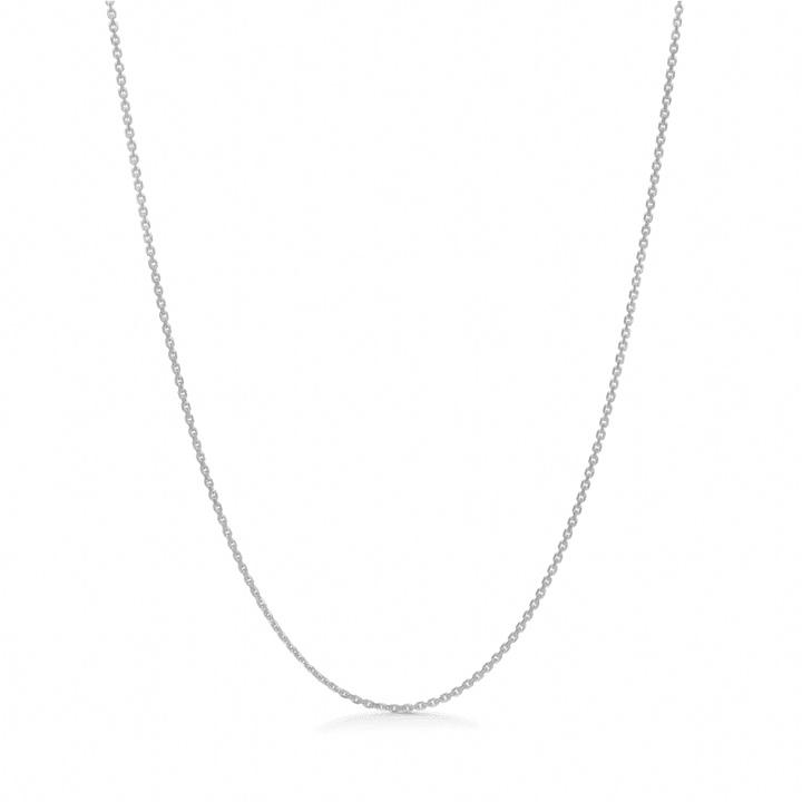Anker Facetterat Silverhalsband 80 cm visar en enkel, klassisk silverkedja i blank finish. Modell 9120112-9120112-1