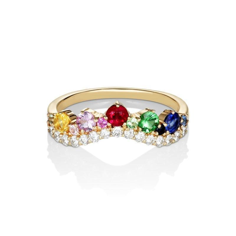 Anpé Atelier Josephine Ring m. Diamanter og Ædelstene - Ringe - 2458-001