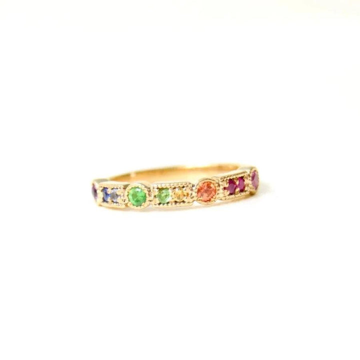 Anpé Atelier Trine Ji Ring Regnbue ring i 14 karat guld - Ringe - 27-TrineJi-Regnbue-001