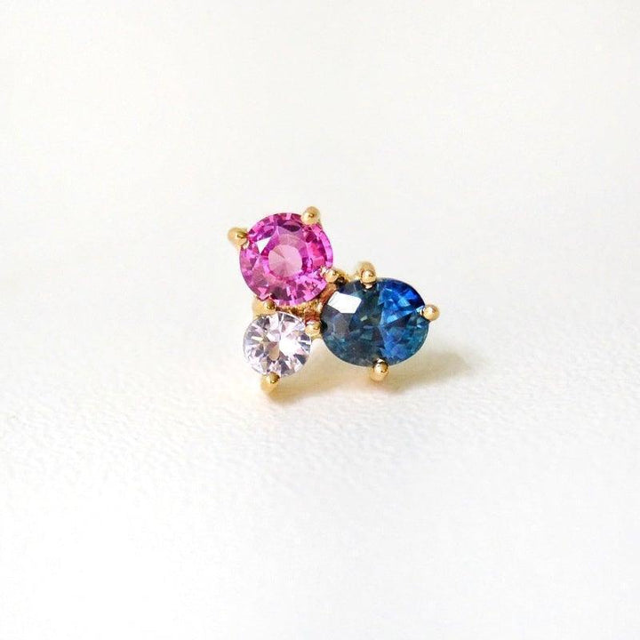 Anpé Atelier Varnaya 18kt Guld Ørestik m. Safirer - Øreringe - 23-Customized1