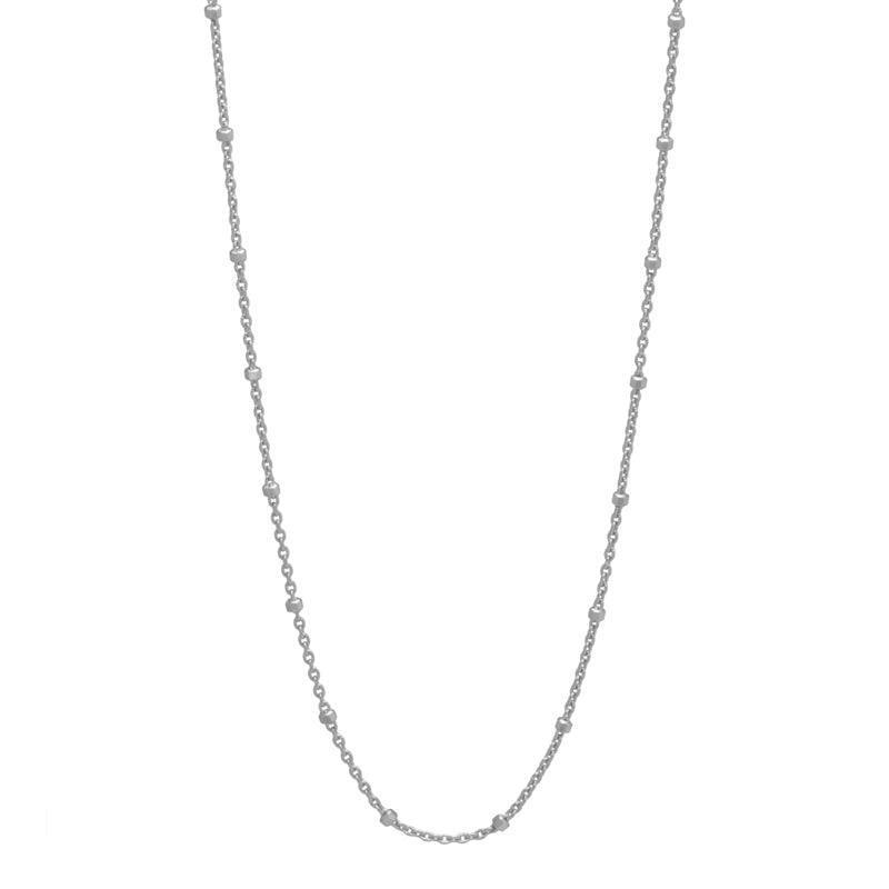 Aqua Dulce Solv Dot Halsband 60 cm i silver med små kuldetaljer, enkel och elegant kedja. Modell 1482-1482-1