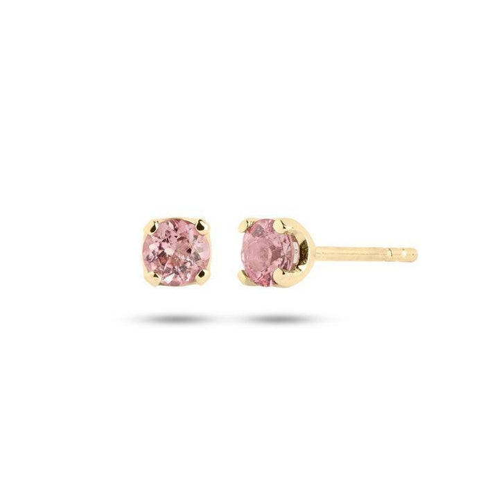 Carré Ørestik i 10 karat guld med Turmalin - Øreringe - TS4109-TR-Pink