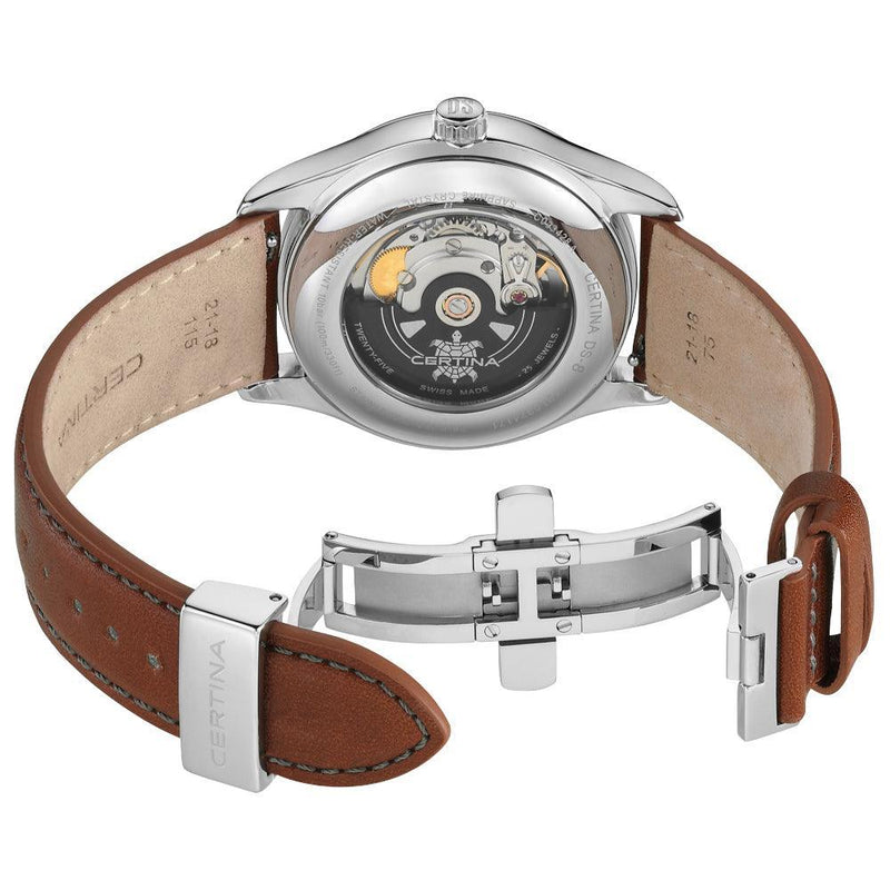 Certina DS-8 - Sort Urskive m. Læderrem - Herreur - C0334281605100
