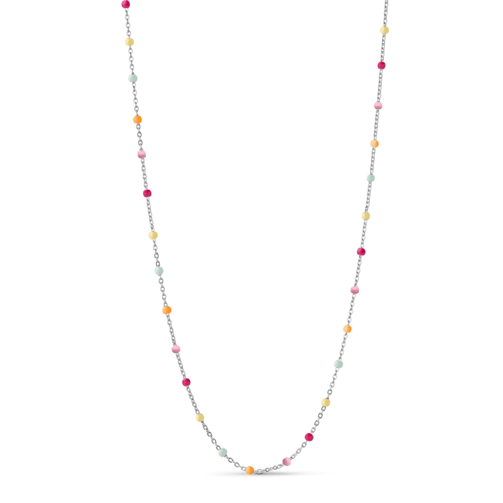 Enamel Lola Sølv Halskæde - N55S Rainbow - Halskæde - N55S-Rainbow