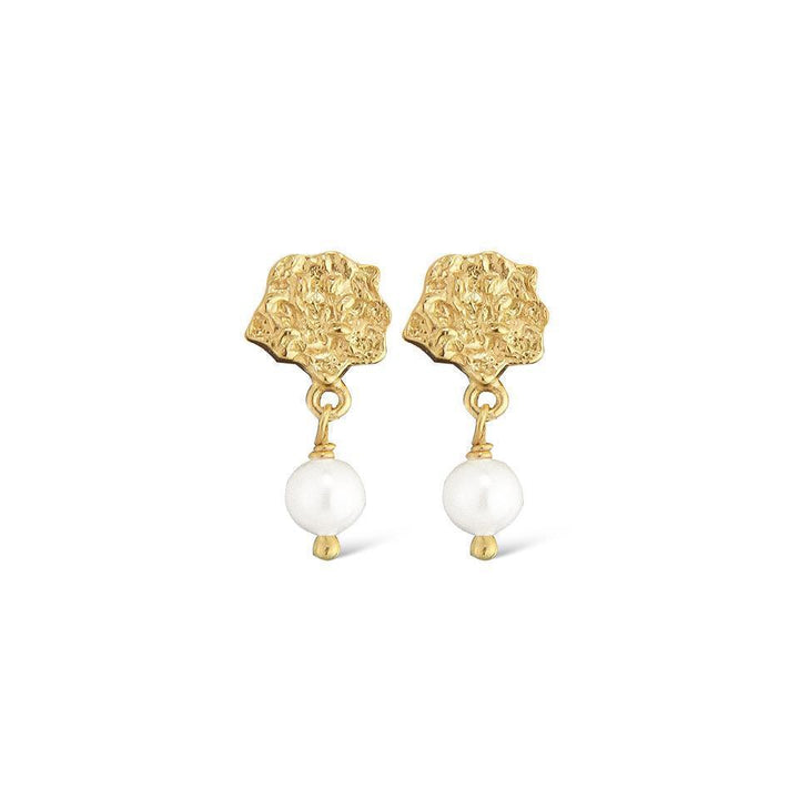 Jeberg Jewellery I Am Gold Mini Barok Øreringe sølvforgyldte - 51950 - Øreringe - 51950