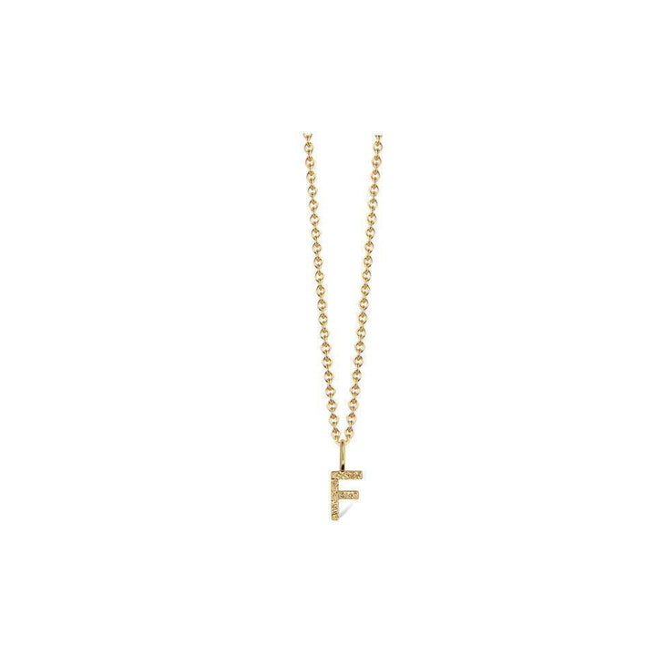Jeberg Jewellery I am Me Bogstav Sølvforgyldt halskæde med bogstavet F, guldfarvet kæde. Model 42000-006-6