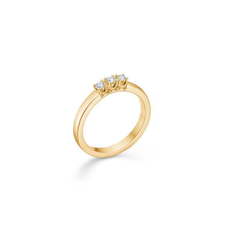 Mads Z 14 kt Crown alliancering med diamanter i guld, forside, model 21894
