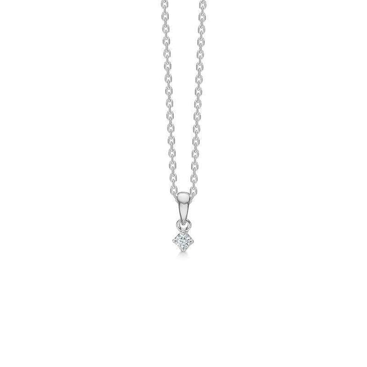 Mads Z 14 kt. Crown Diamant Vedhæng 0.04 ct. Hvidguld - Vedhæng - 1631604