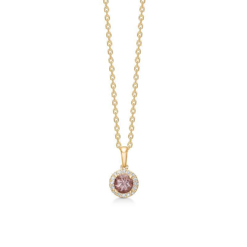 Mads Z 14 kt. Madeleine Rosa Granat Vedhæng 0.04 ct. - Vedhæng - 1536012