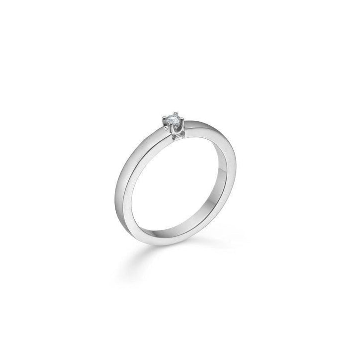 Mads Z 14kt. Crown Alliancering 0.04 ct. Hvidguld - Ringe - 1641841-001
