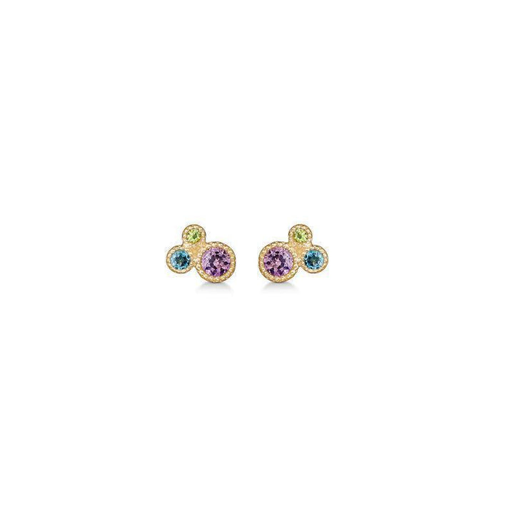 Mads Z 14kt Luxury Rainbow Ørestikker - Øreringe - 1514066